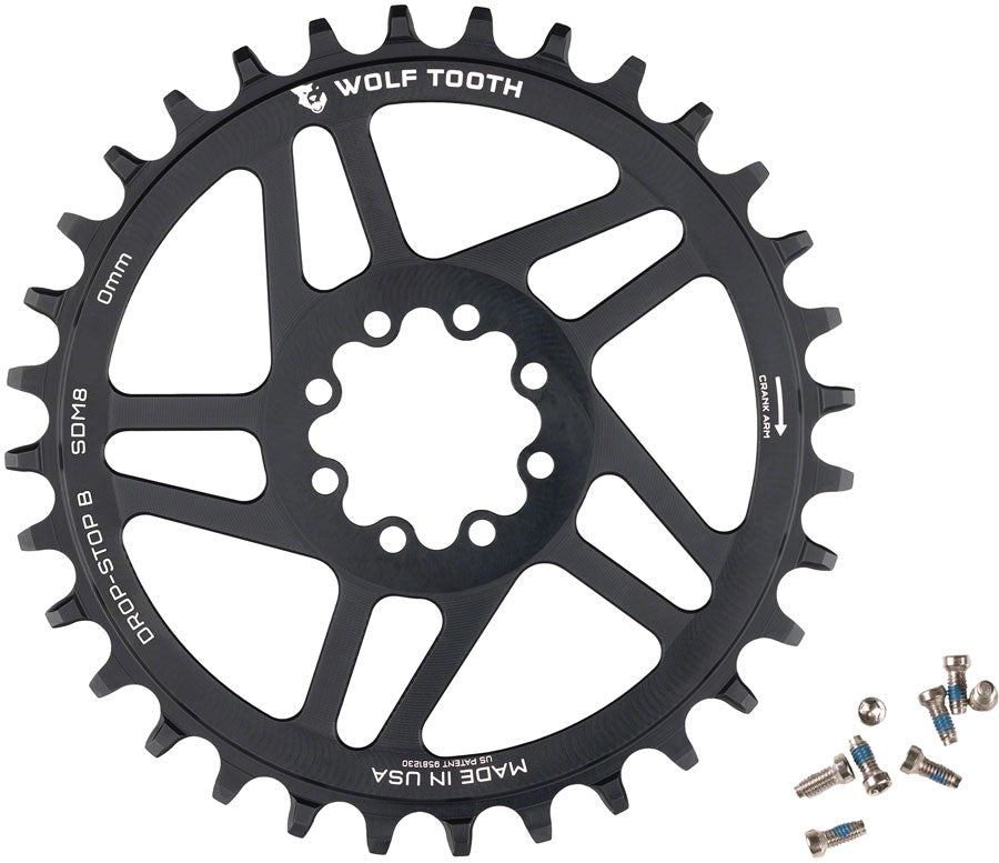 wolf-tooth-direct-mount-chainring-36t-sram-direct-mount-drop-stop-b-for-sram-8-bolt-cranksets-0mm-offset-black