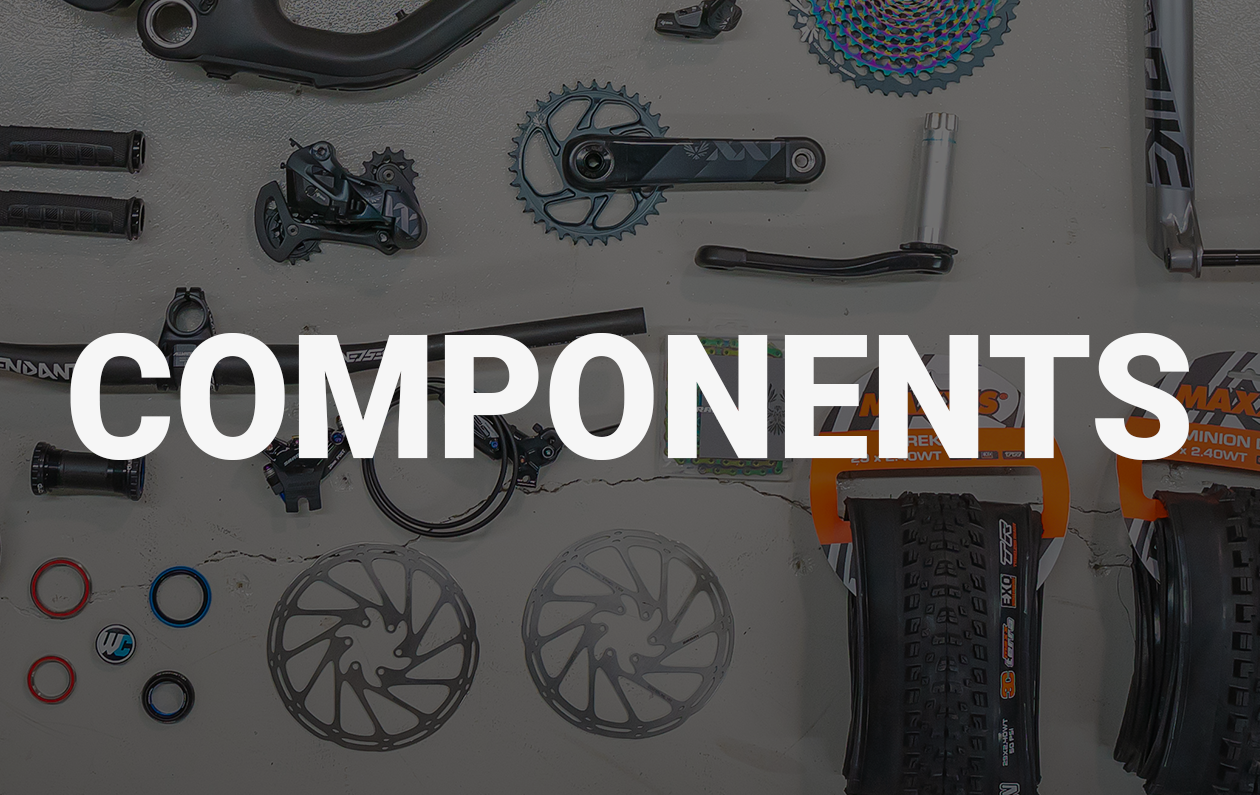 Shop Parts / Components For Mountain Bikes, Gravel Bikes & Road Bikes. Suspension, Drivetrain, Shocks, Tires & Much More...