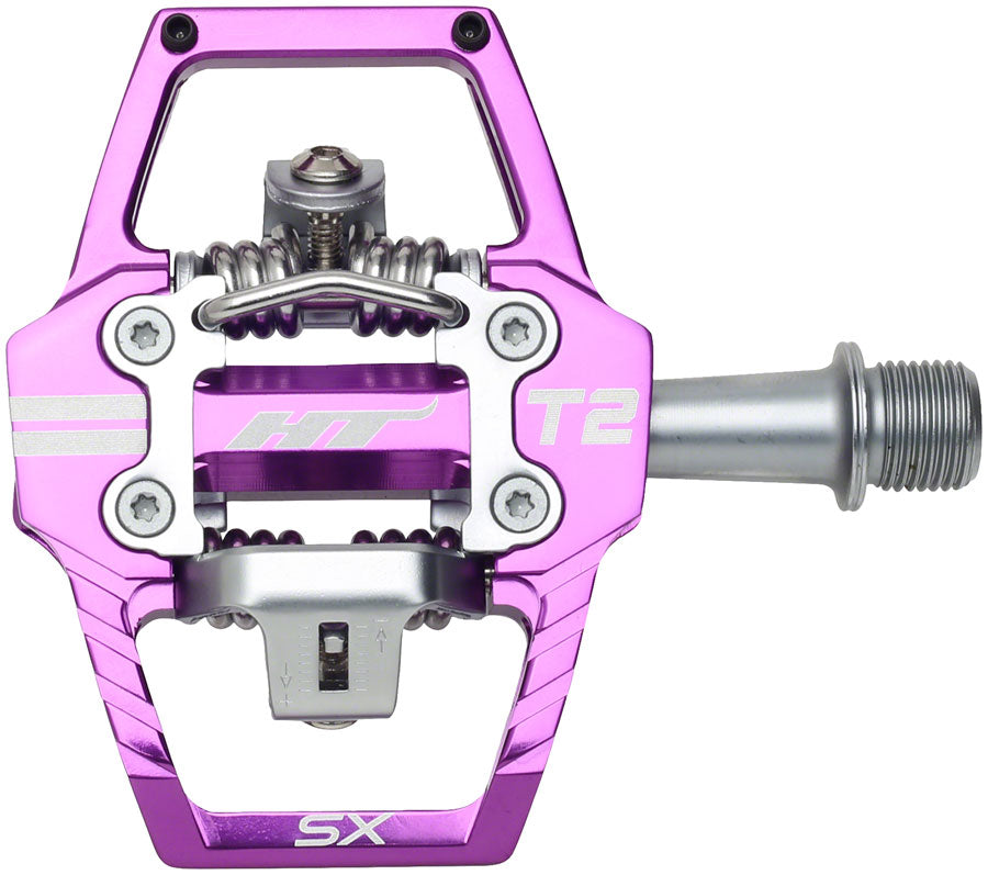 ht-components-t2-sx-pedals-dual-sided-clipless-with-platform-aluminum-9-16-purple