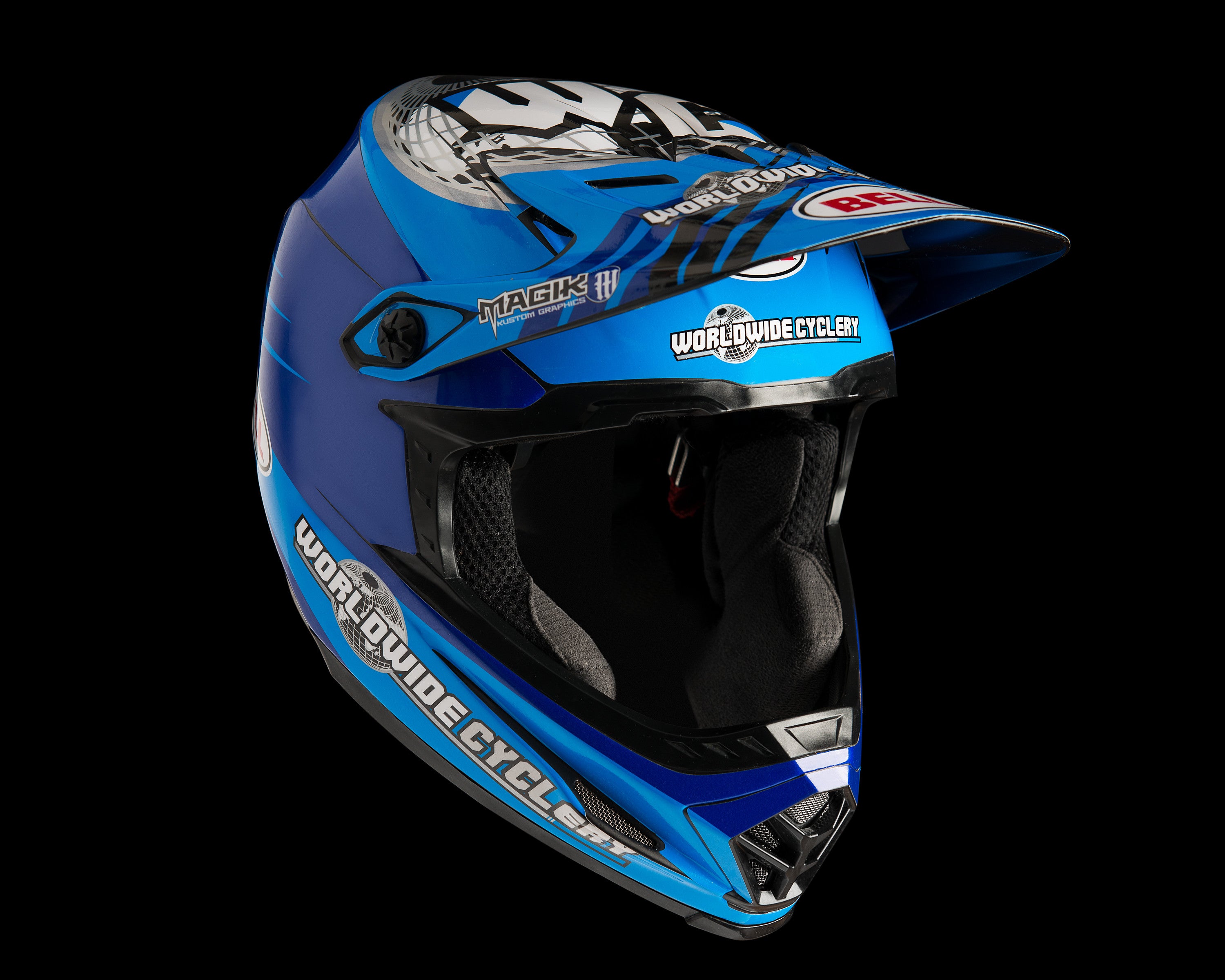 Custom Worldwide Cyclery Downhill Helmet