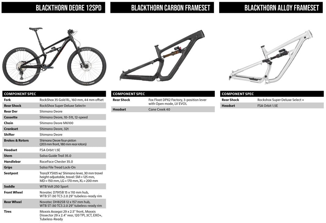 Salsa Blackthorn Build Kits