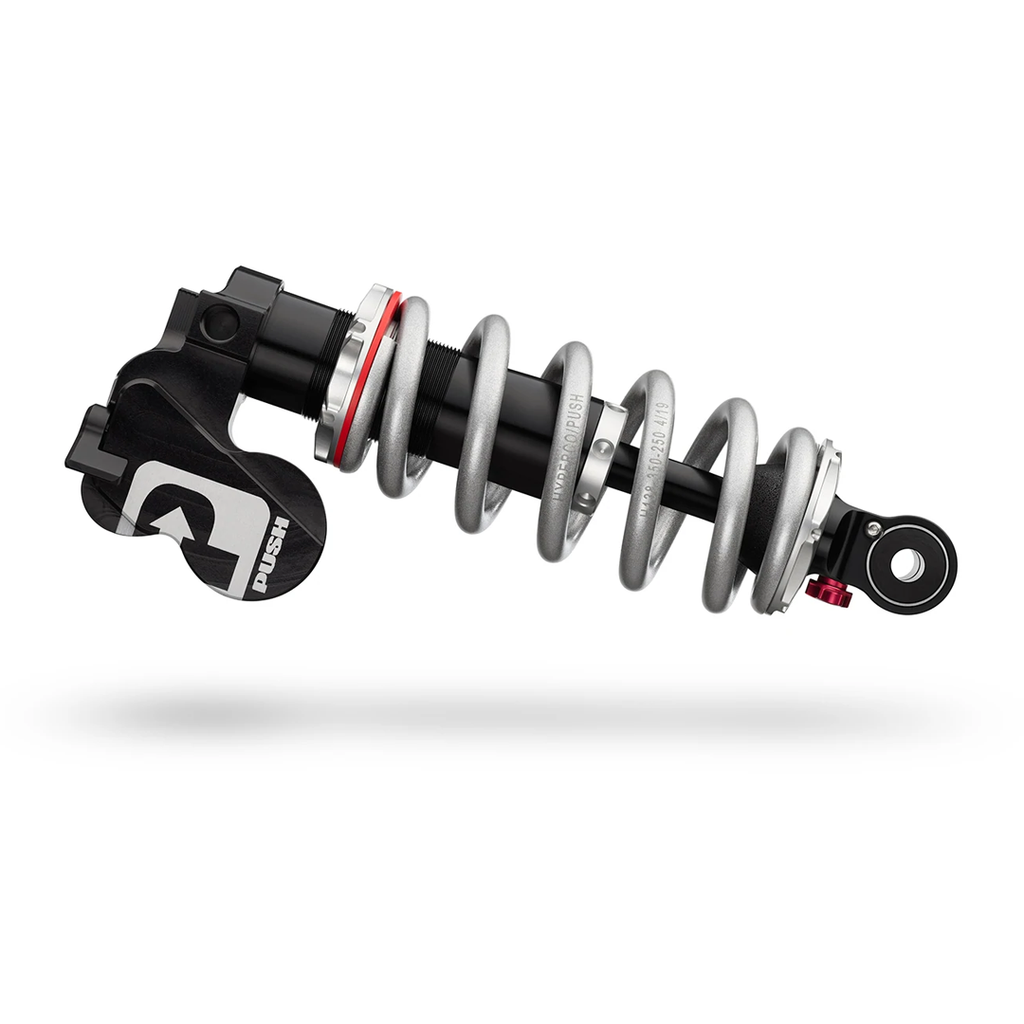 push-industries-elevensix-rear-shock-evil-following-165-x-45-trunnion-metric-liquid-black-special-order-item