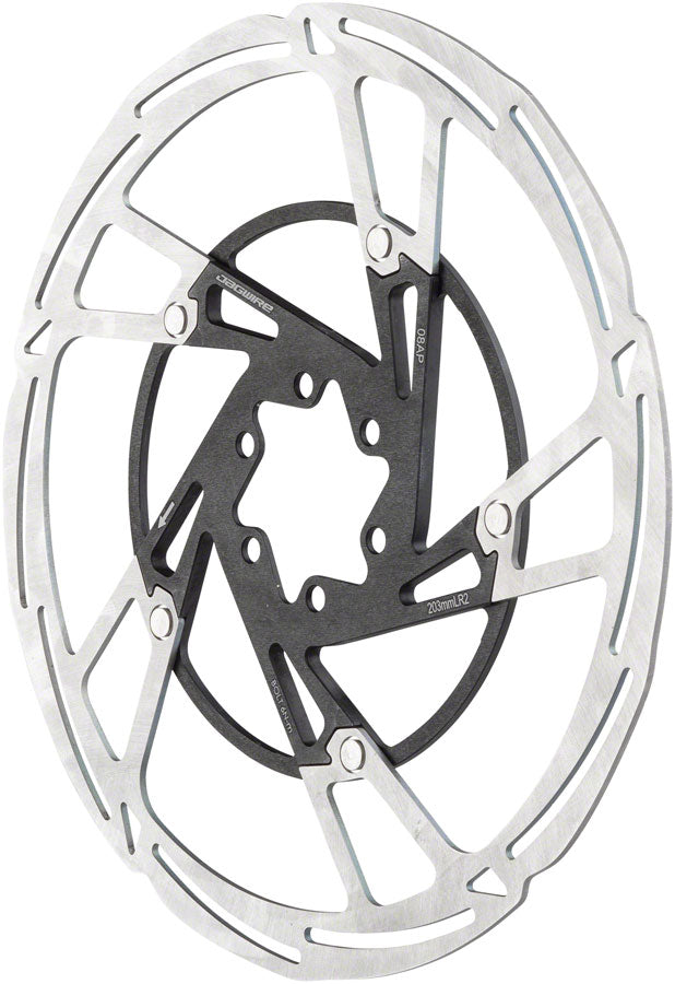 Jagwire Pro LR2 Disc Brake Rotor 203mm, 6Bolt, Silver/Black MPN