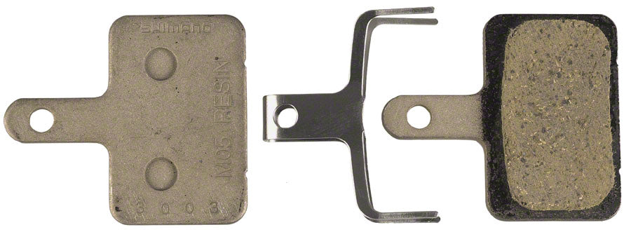 shimano-m05-rx-disc-brake-pads-and-springs-resin-compound-steel-back-plate-one-pair