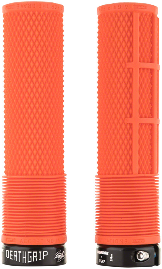 dmr-brendog-death-grip-flangeless-lock-on-thick-orange