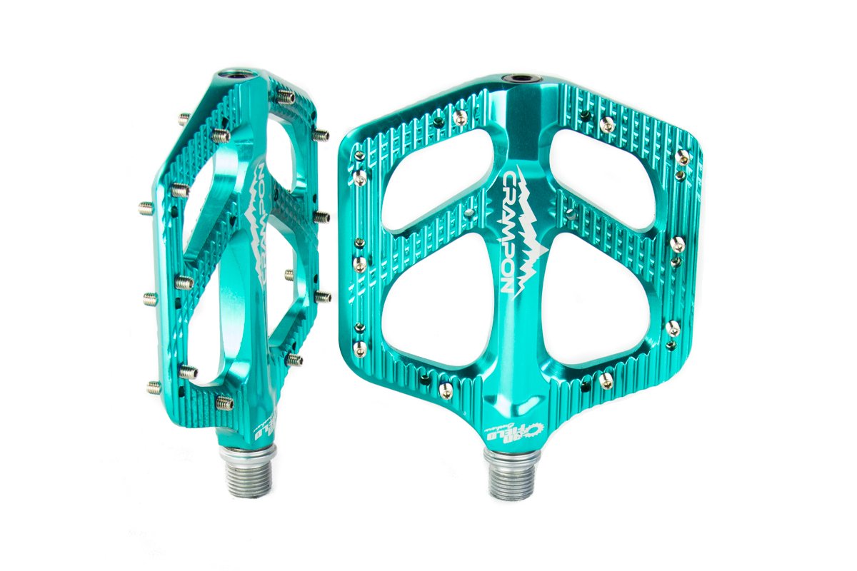 teal mountain bike pedals