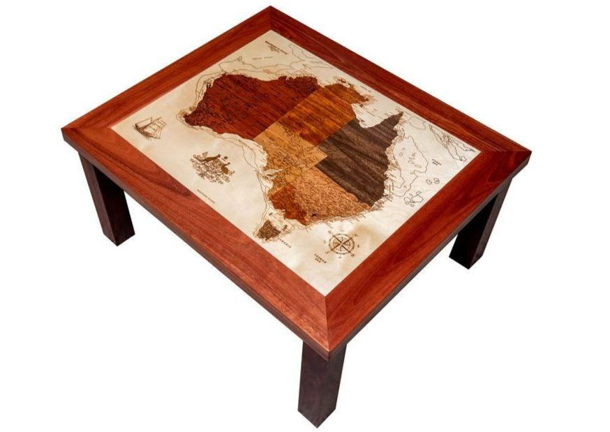 Rhapsody In Wood, Wooden Map, Wooden Maps,  Australia map coffee table