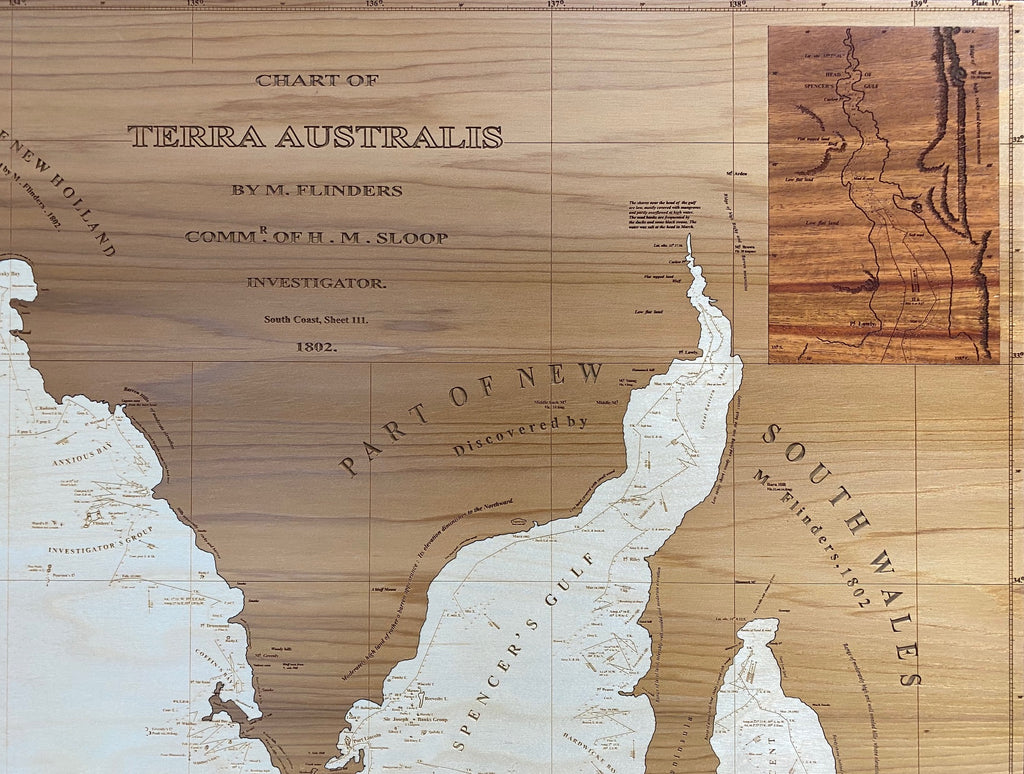 Matthew Flinders 1802 Terra Australis Map - 800mm x 1040mm – Rhapsody ...