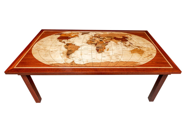 world map in dining room