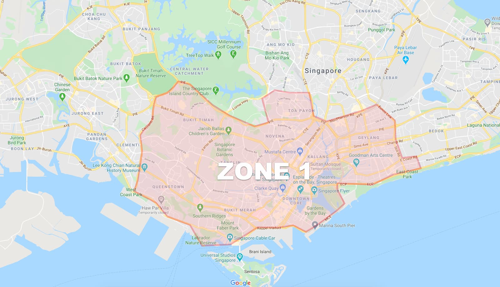 Delivery zones for All thing Delicious To go