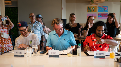 judges at the latte art competition