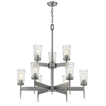 Load image into Gallery viewer, Z-Lite Chandelier Z-Lite 1932-9AN Flair 9 Light 31 Inch Chandelier in Antique Nickel with Clear Glass 1932-9AN