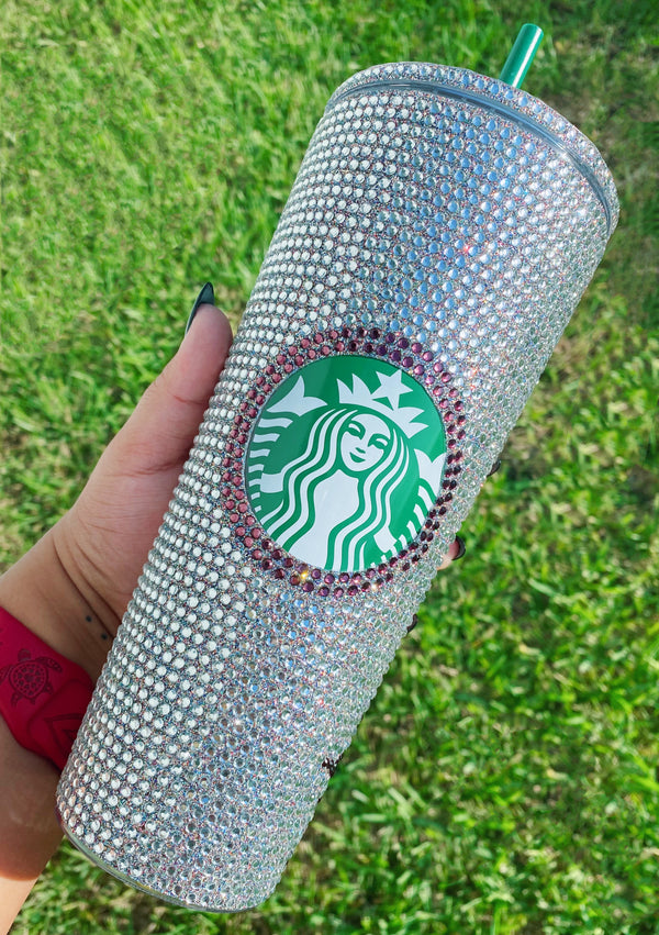 Cristal AB Starbucks Bling Tumbler, Personalized Luxury Cup, Rhinestone  Tumbler, Starbucks Cup, Custom Tumbler With Straw, 24 Ounces Cup 