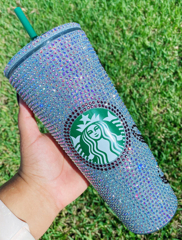 Cristal AB Starbucks Bling Tumbler, Personalized Luxury Cup, Rhinestone  Tumbler, Starbucks Cup, Custom Tumbler With Straw, 24 Ounces Cup 