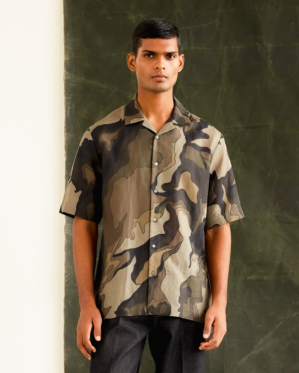 Molten Camo Print Shirt For Men - Top Designer Shirt For Men –