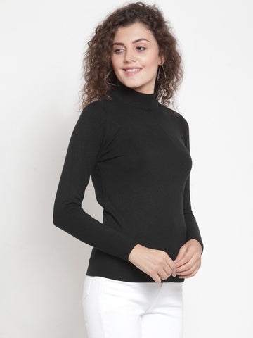 Black turtle neck top