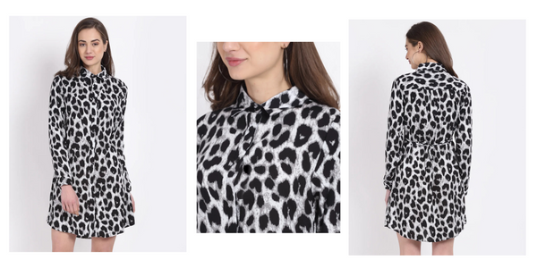 Leopard Print Shirt Dress