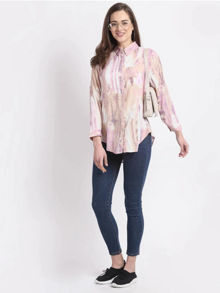 Rayon Multi-Colour Printed Casual Shirt