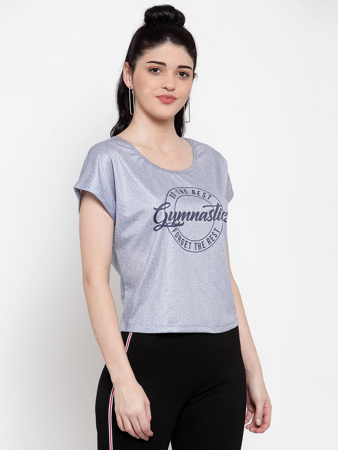 Buy Women Regular Fit Sports White Printed T-Shirt - Global Republic