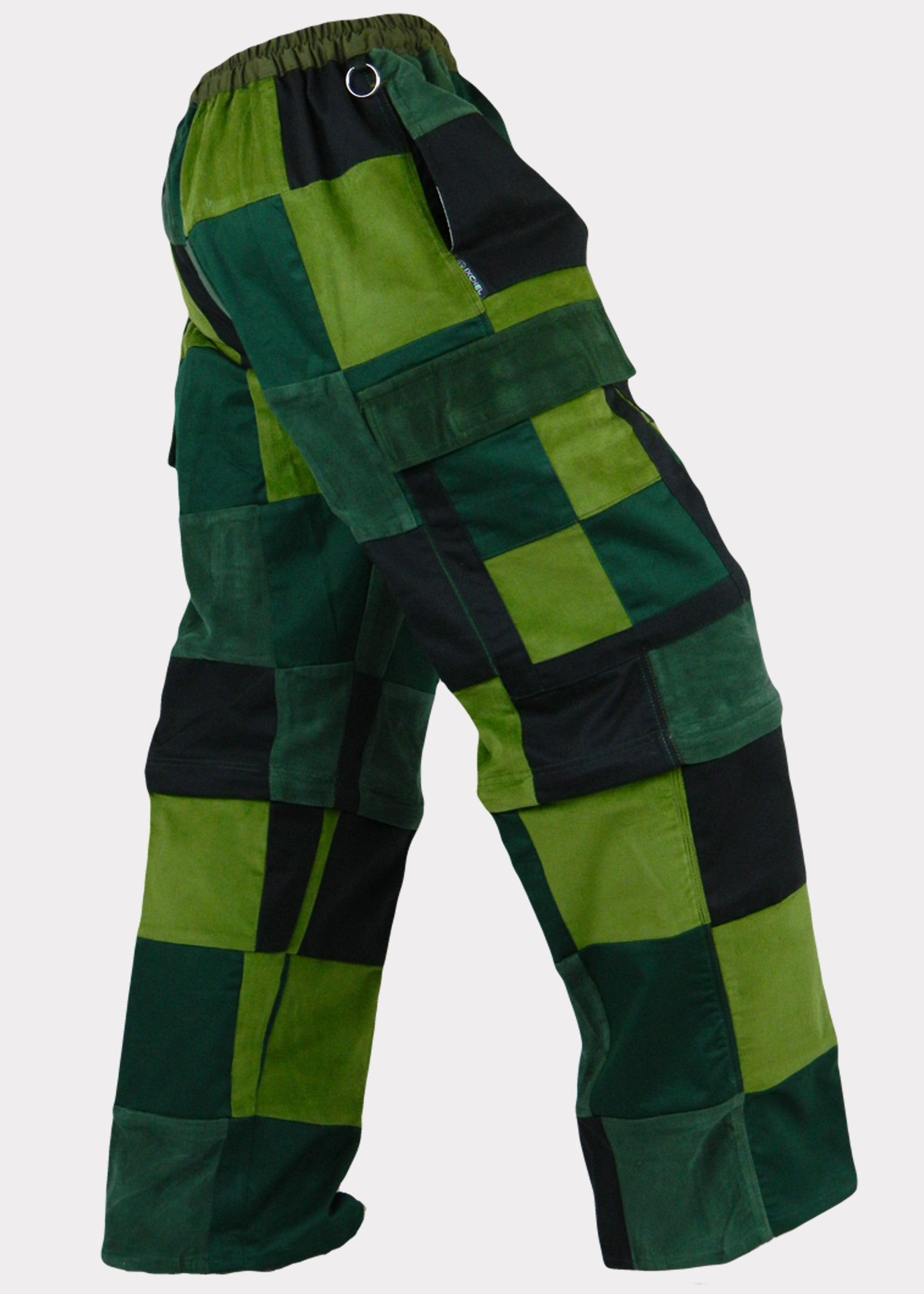 mens corduroy patchwork pants