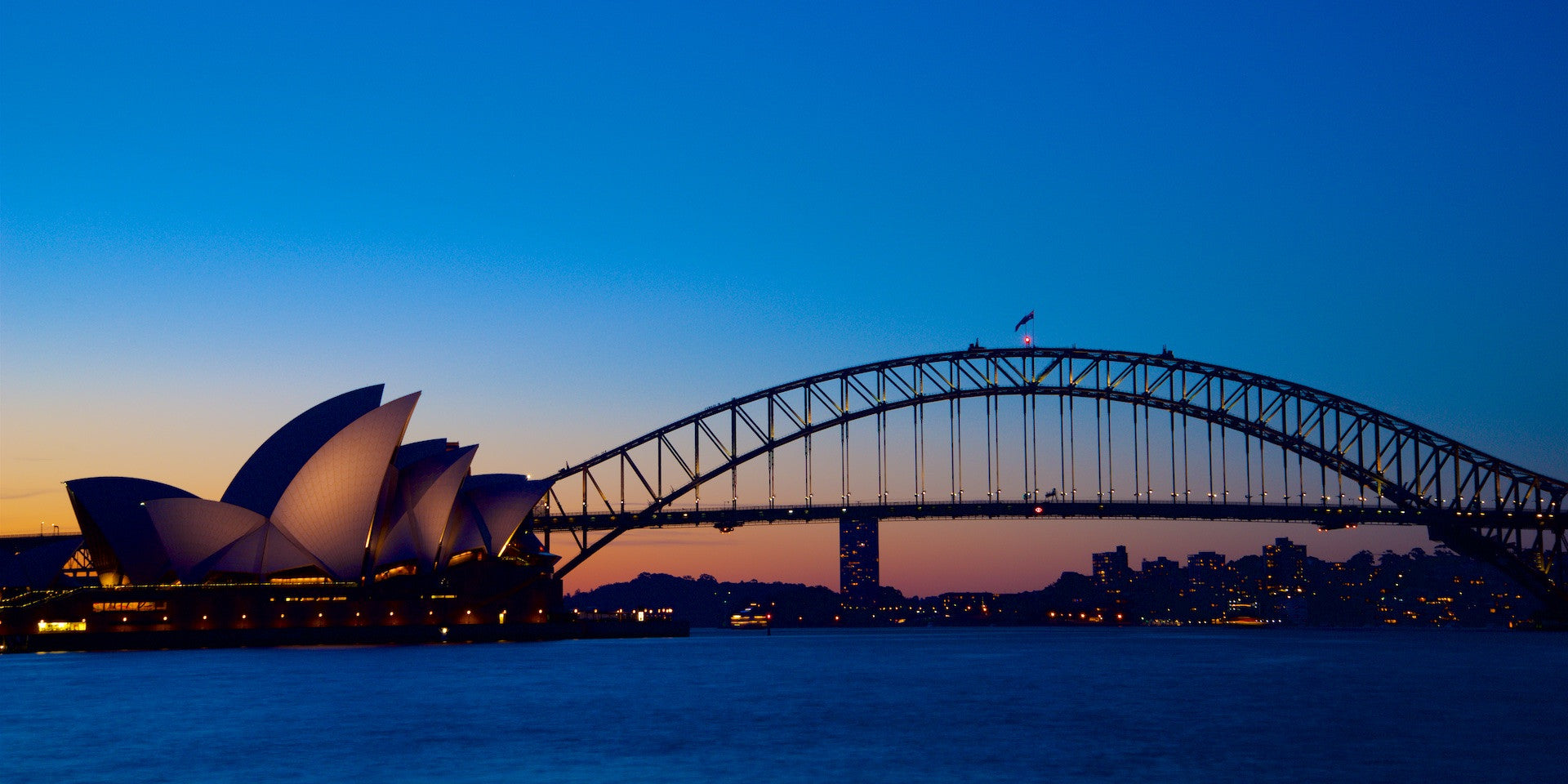 Sydneys icons sunset Sydney habour bridge opera house Australia landscape photo print_2048x2048