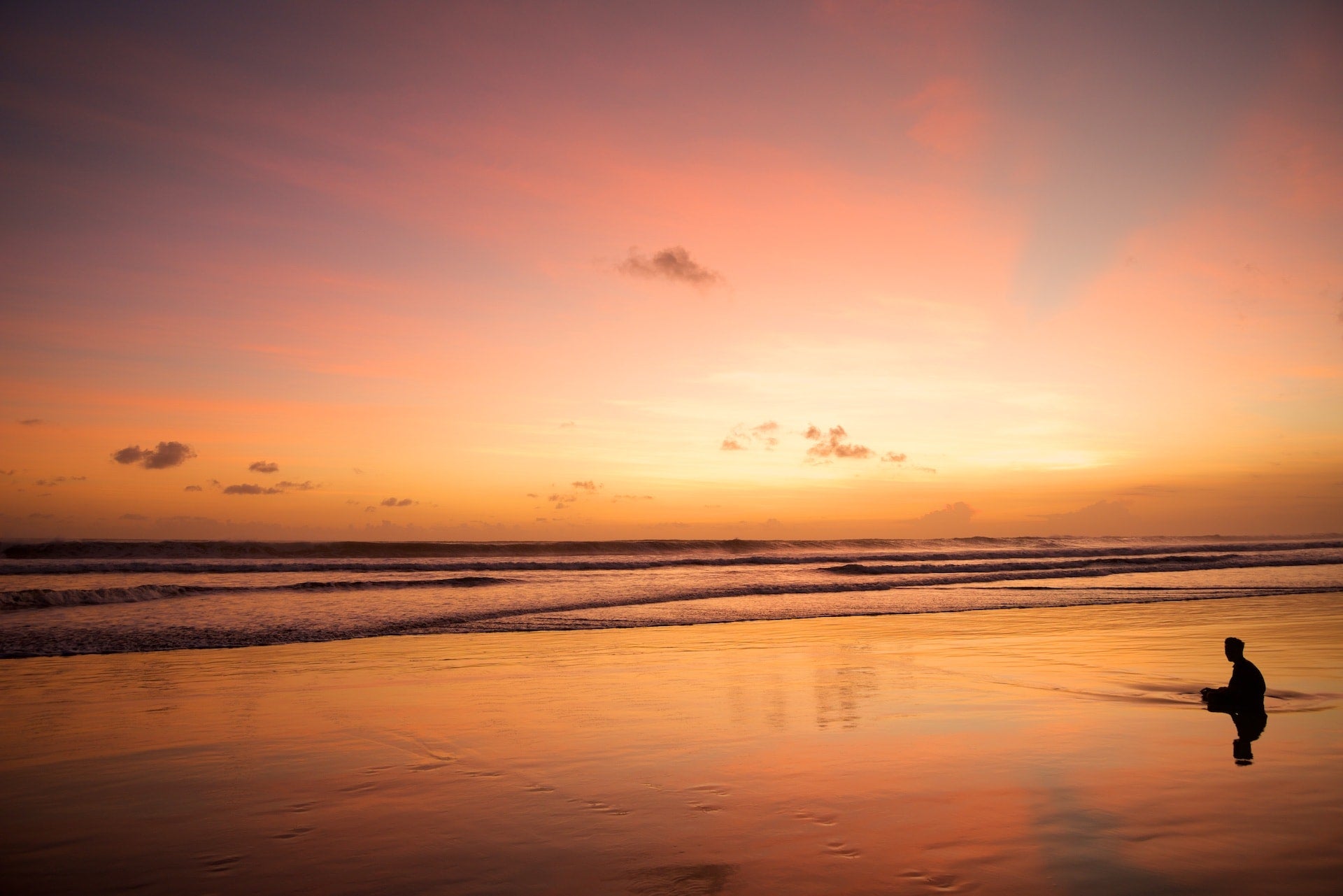 Zen Master - Double Six Beach Bali Seminyak Bali Indonesia Sunset Land