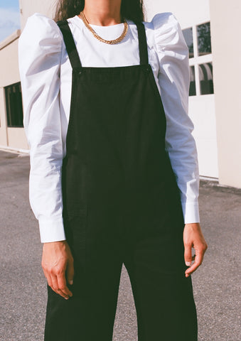 black jumper overalls