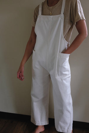 white overall jumper