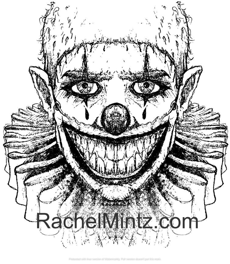 halloween clown coloring pages