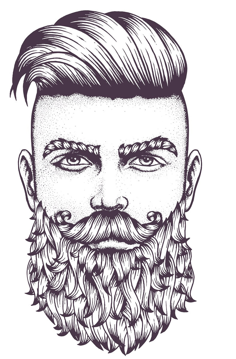 Just Beards - Coloring Book - Bearded Men, Hipsters, Tough Guys, Groom