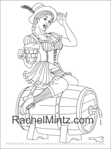 Download Beer Festival - Oktoberfest, PDF Coloring Book - Rachel Mintz Coloring Books