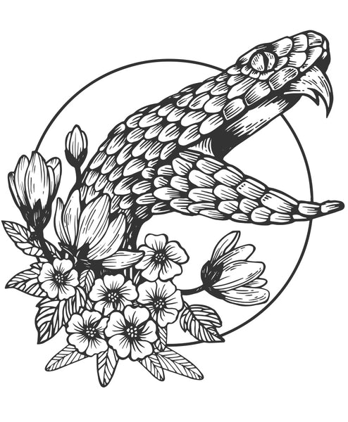 Download Fangs - Snakes Coloring Book - Dangerous Reptiles Tattoo ...