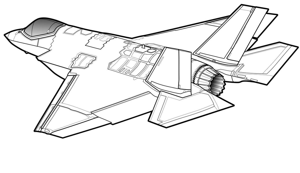 air force one airplane coloring page