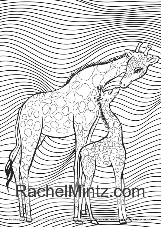 Cute Animals Coloring Books for Girls NEW Art Therapy Rabbit Cat Giraffe  Turtle 9781641261036