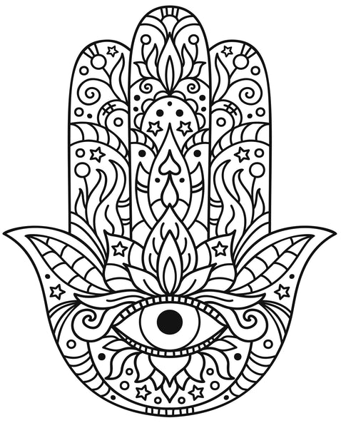 Download Hamsa - Jewish & Muslim Ethnic Oriental, PDF Coloring Book ...