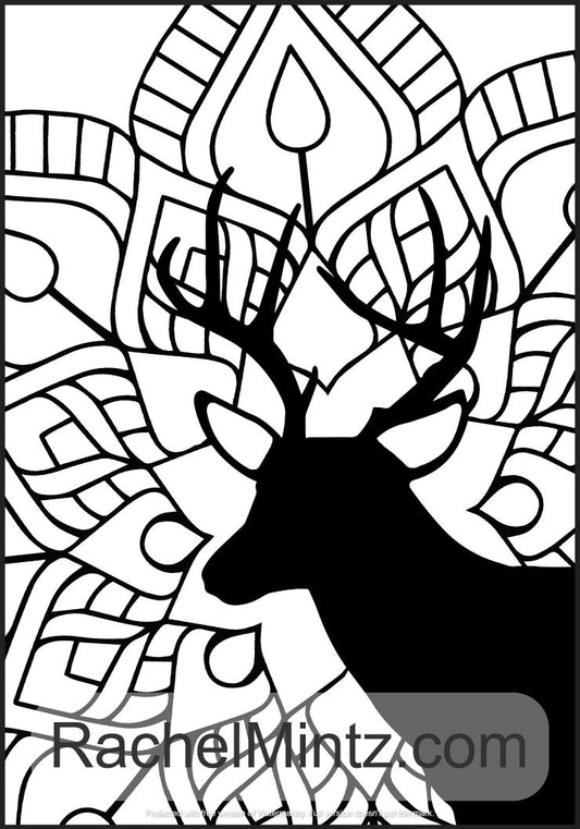 Close Up Mandala - Large Print Designs, PDF Coloring Book – Rachel