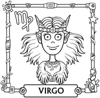 Large Print Zodiac Signs - Coloring (PDF Book) For Seniors or Visually