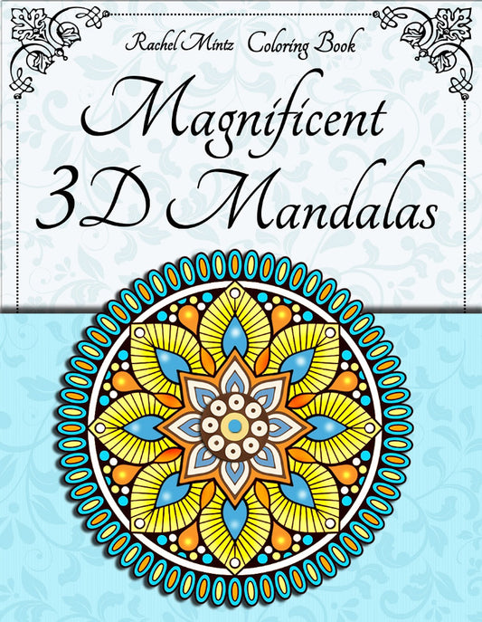 Large Print Mandala - Coloring (PDF Book) – Rachel Mintz Coloring Books