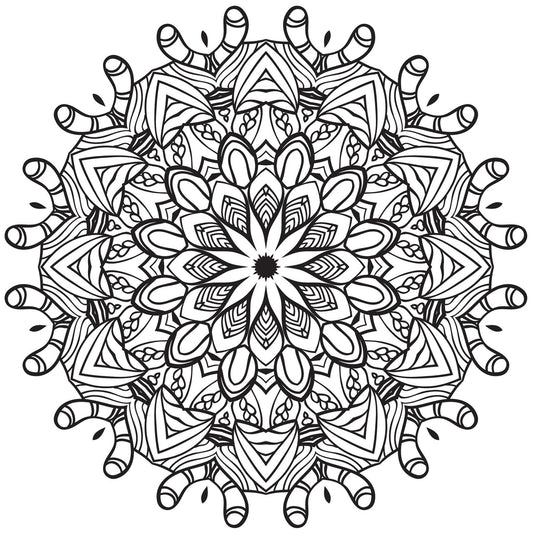 Ethnic Mandala - PDF Coloring Book: Anti Stress Oriental Decorative Ma –  Rachel Mintz Coloring Books