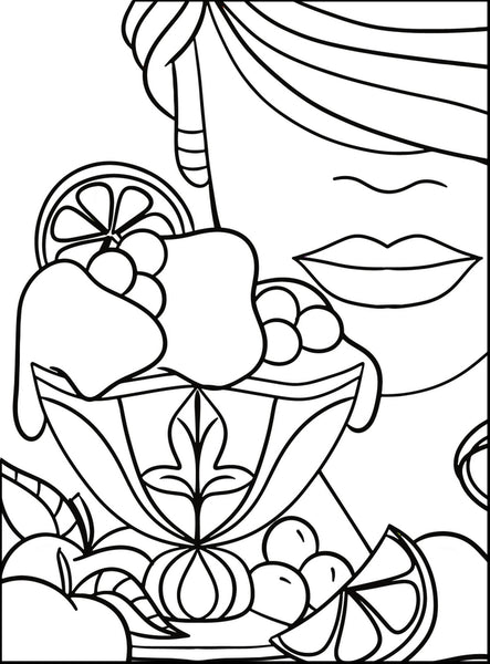 Scoops PDF Coloring Book - Thick Lines, Clear Patterns For Seniors or