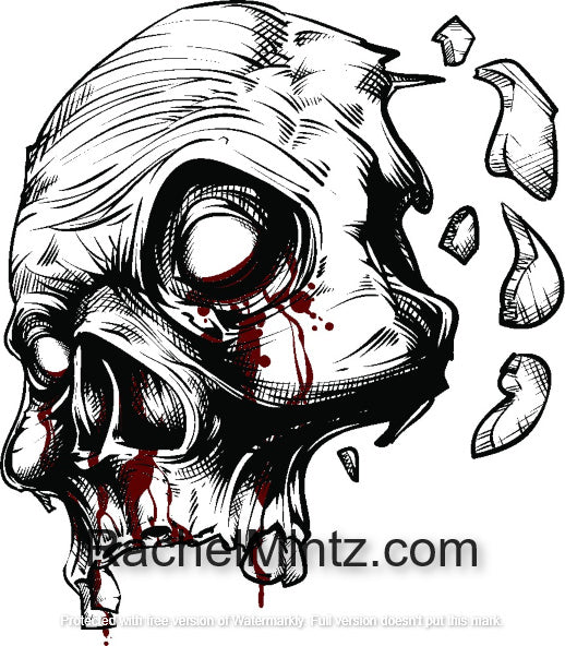 Download Screaming Skulls - Scary Gothic Tattoo Skulls, Gore Skull Designs - PD - Rachel Mintz Coloring Books