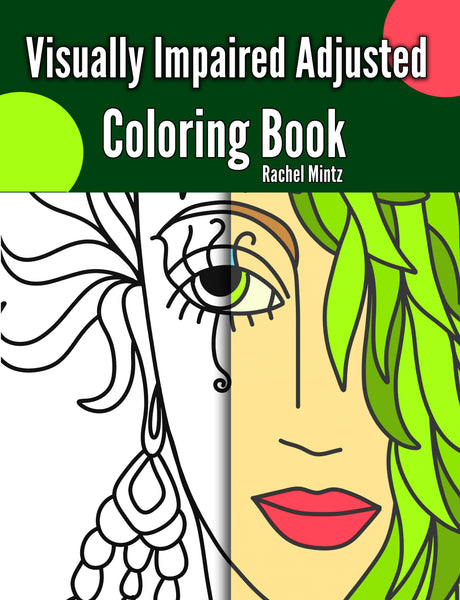 Download Visually Impaired Abstract Beauty Faces - Easy Coloring (PDF Book) For - Rachel Mintz Coloring Books