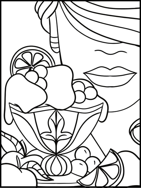 Download Visually Impaired Abstract Beauty Faces - Easy Coloring (PDF Book) For - Rachel Mintz Coloring Books