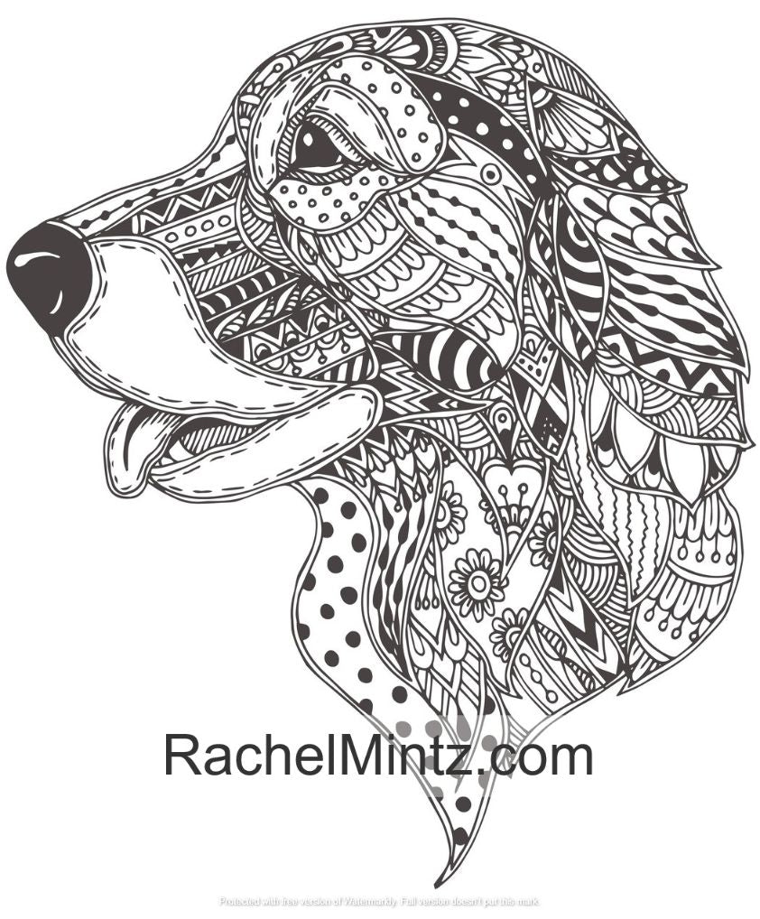 Mandala Dogs Coloring (PDF Book) - Relaxing Cute Ornamental Dog Breeds