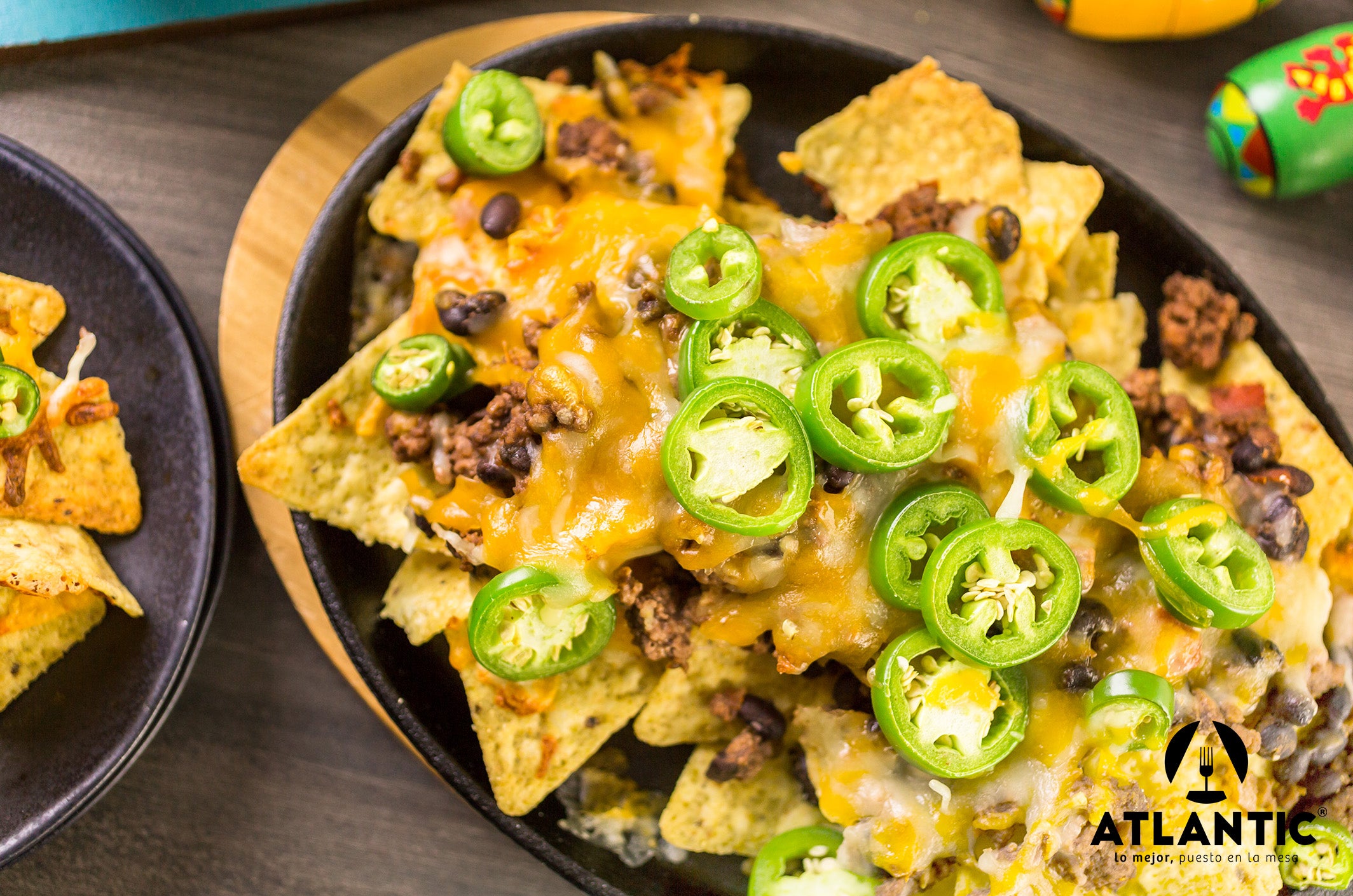 Nachos y carne molida artesanal