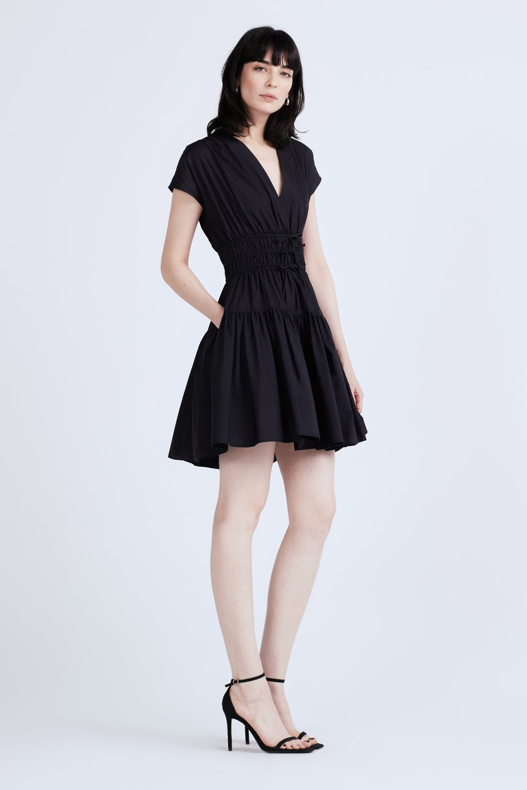 Tora V-Neck Dress - Black