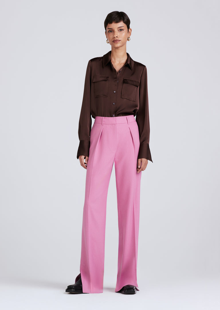 Delta Wide Leg Trousers - Mocha