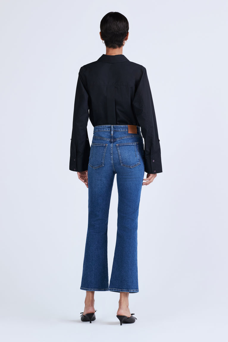 Crosby High Rise Crop Flare Jeans - Mercer