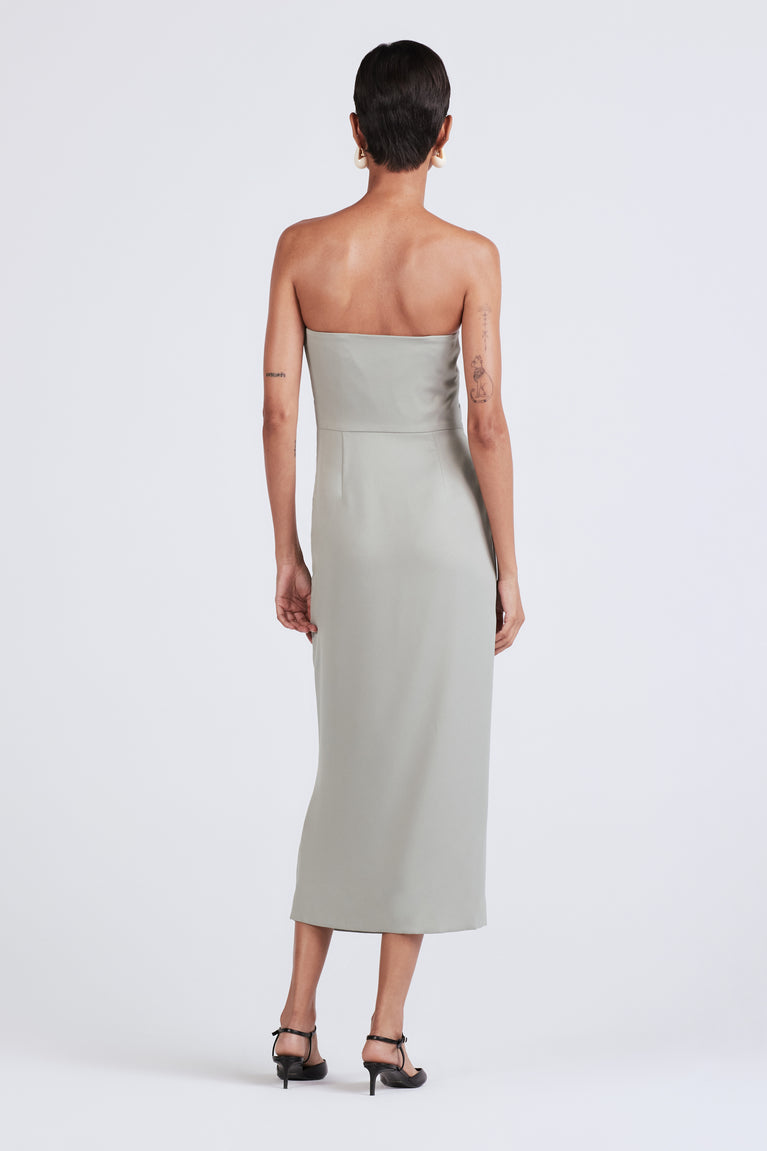 Strapless Midi Sheath Dress