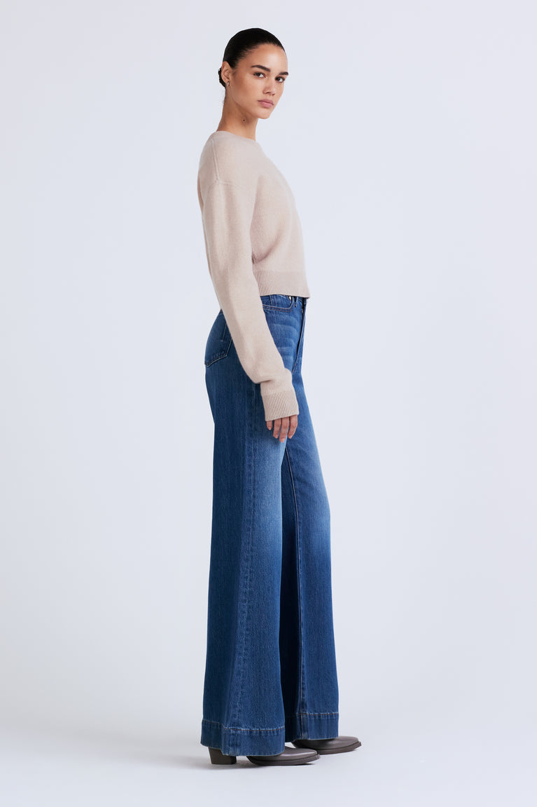 Coralie Wide-leg Denim Trousers